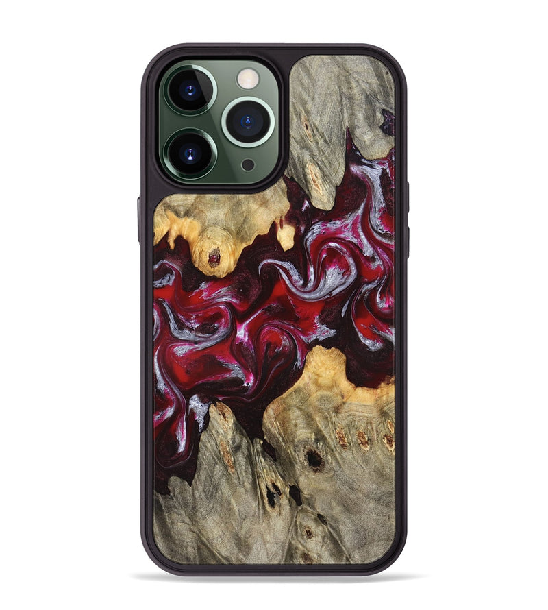 iPhone 13 Pro Max Wood Phone Case - Ensley (Red, 824960)