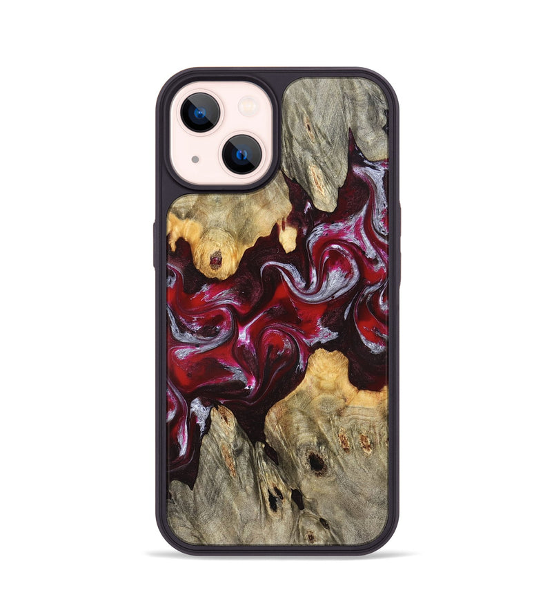 iPhone 14 Wood Phone Case - Ensley (Red, 824960)