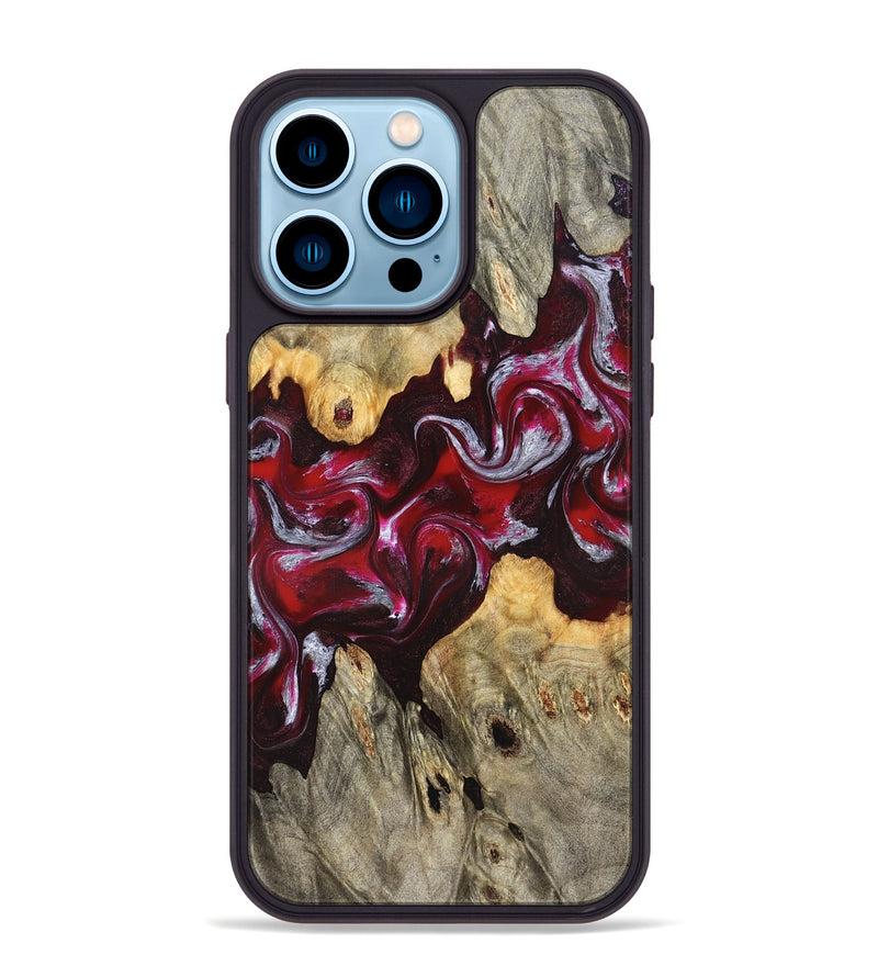 iPhone 14 Pro Max Wood Phone Case - Ensley (Red, 824960)