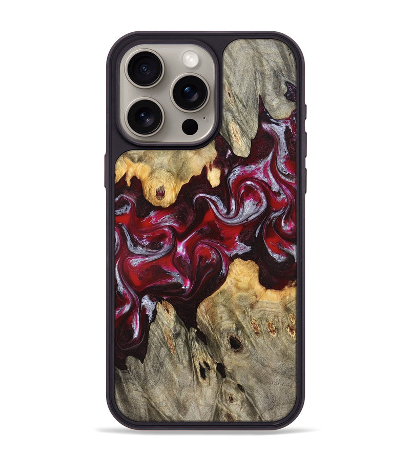 iPhone 15 Pro Max Wood Phone Case - Ensley (Red, 824960)