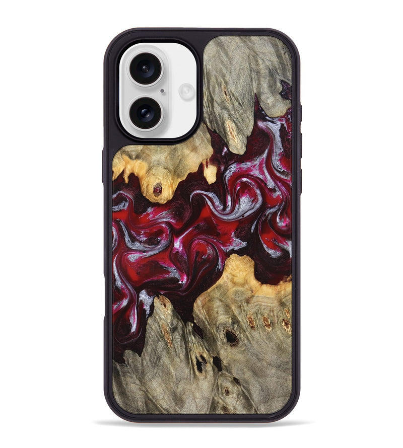 iPhone 16 Plus Wood Phone Case - Ensley (Red, 824960)