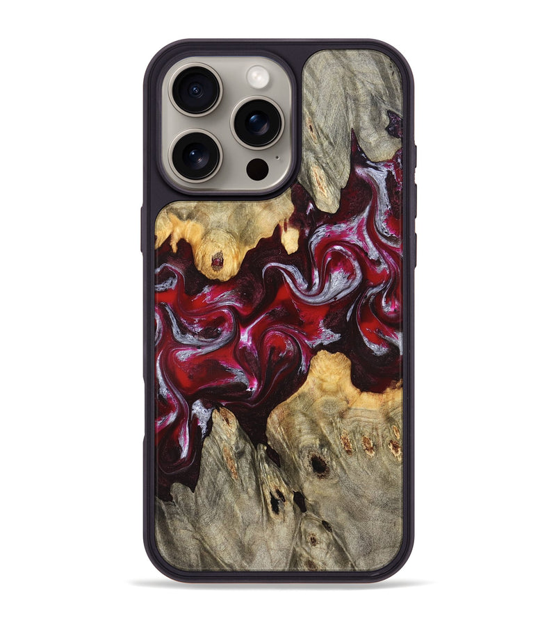 iPhone 16 Pro Max Wood Phone Case - Ensley (Red, 824960)