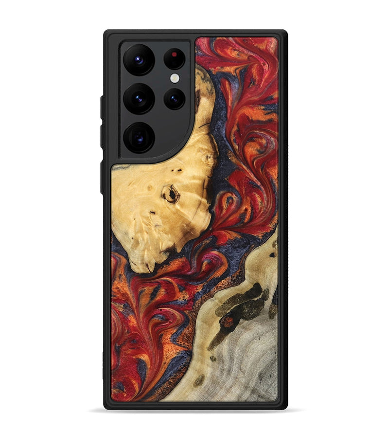 Galaxy S22 Ultra Wood Phone Case - Carrol (Red, 824962)