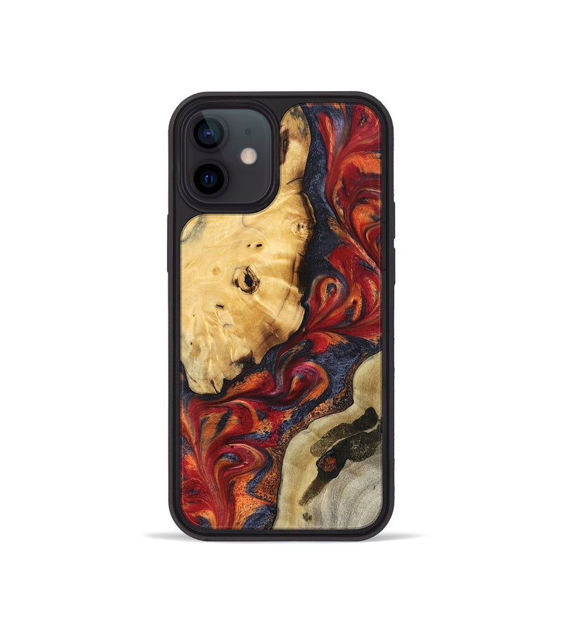 iPhone 12 mini Wood Phone Case - Carrol (Red, 824962)