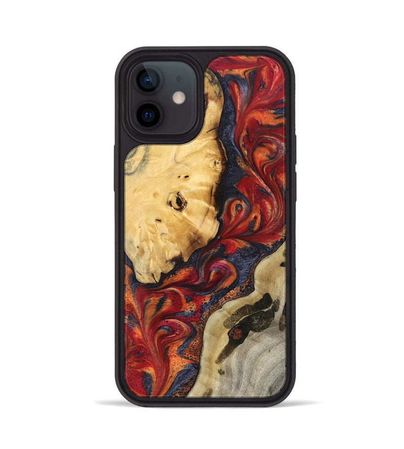 iPhone 12 Wood Phone Case - Carrol (Red, 824962)