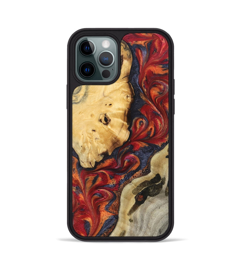 iPhone 12 Pro Wood Phone Case - Carrol (Red, 824962)