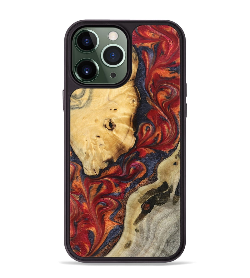 iPhone 13 Pro Max Wood Phone Case - Carrol (Red, 824962)