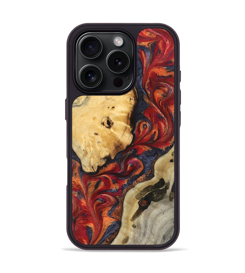 iPhone 16 Pro Wood Phone Case - Carrol (Red, 824962)