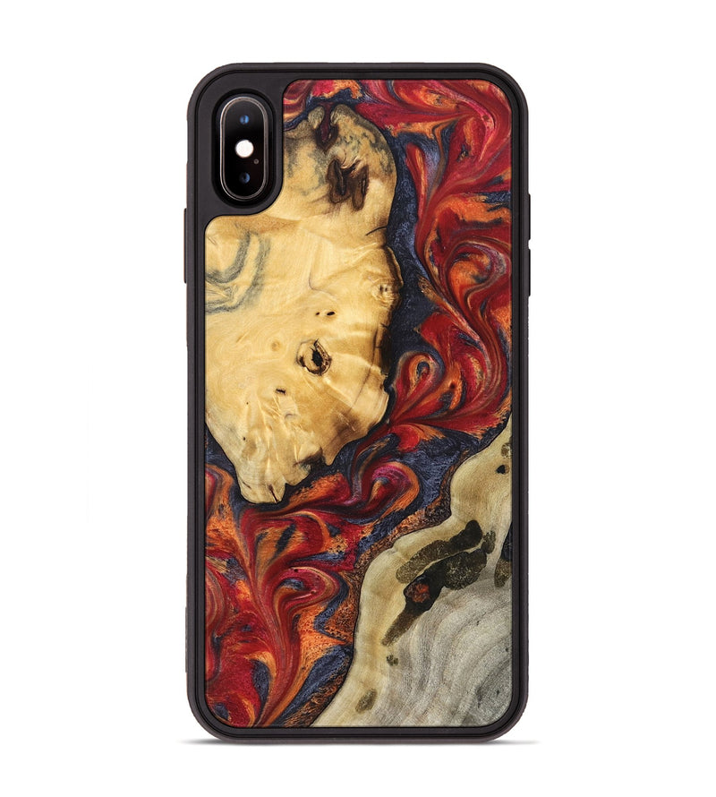 iPhone Xs Max Wood Phone Case - Carrol (Red, 824962)