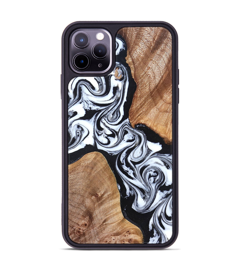 iPhone 11 Pro Max Wood Phone Case - Lashawn (Black & White, 824964)
