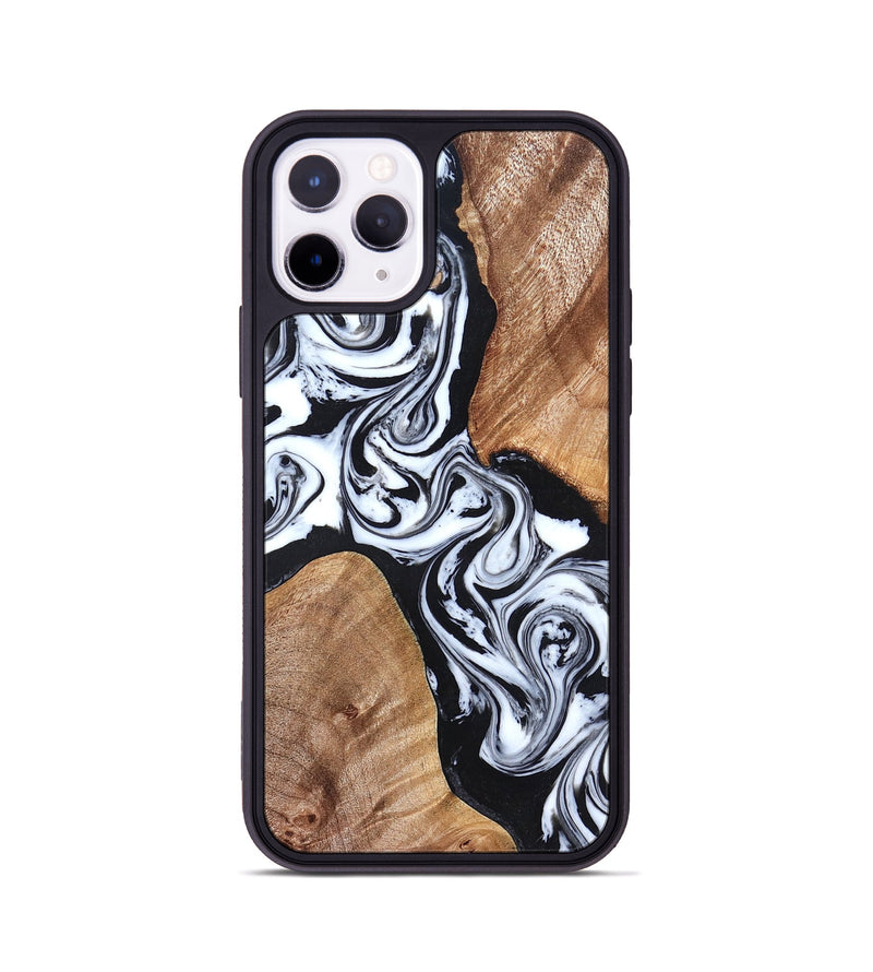 iPhone 11 Pro Wood Phone Case - Lashawn (Black & White, 824964)