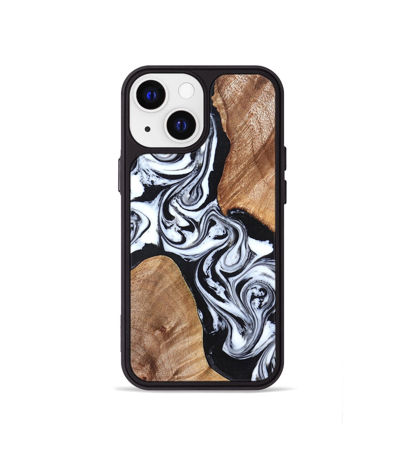 iPhone 13 mini Wood Phone Case - Lashawn (Black & White, 824964)