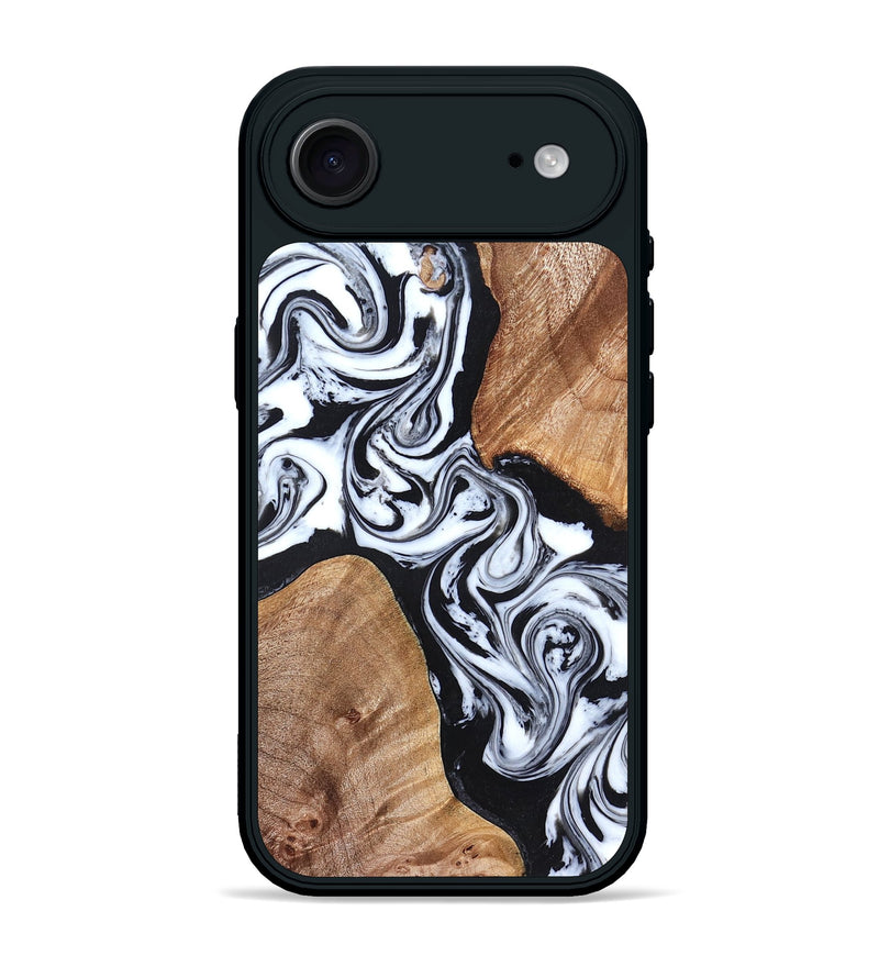iPhone 17 Air Wood Phone Case - Lashawn (Black & White, 824964)