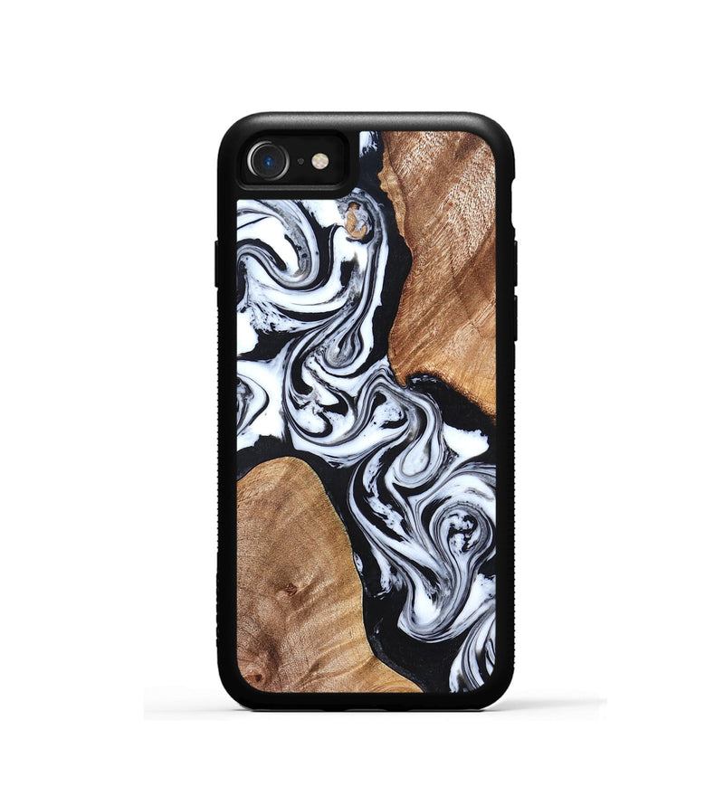 iPhone SE Wood Phone Case - Lashawn (Black & White, 824964)