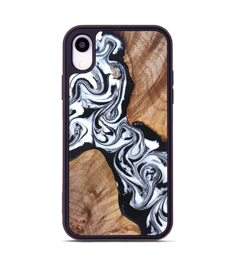 iPhone Xr Wood Phone Case - Lashawn (Black & White, 824964)