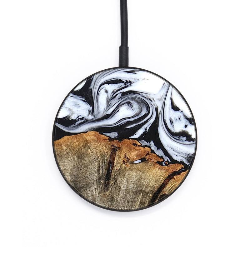 Circle Wood Wireless Charger - Katelin (Black & White, 824965)