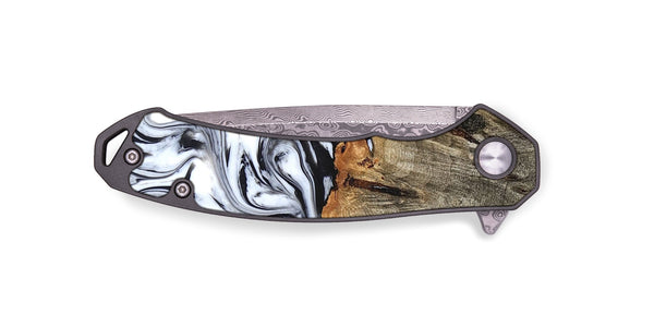 EDC Wood Pocket Knife - Katelin (Black & White, 824965)