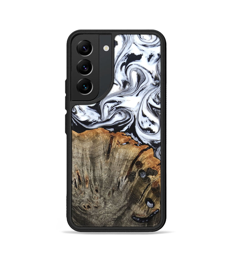 Galaxy S22 Wood Phone Case - Katelin (Black & White, 824965)