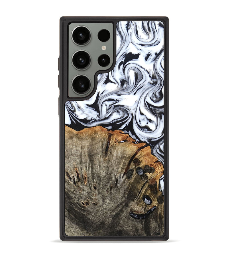 Galaxy S23 Ultra Wood Phone Case - Katelin (Black & White, 824965)