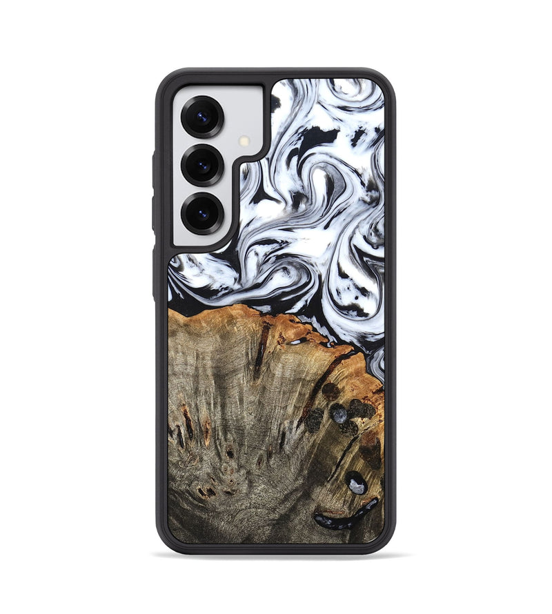 Galaxy S25 Wood Phone Case - Katelin (Black & White, 824965)