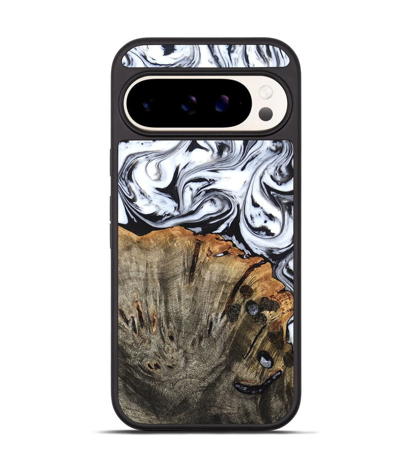 Pixel 9 Pro Wood Phone Case - Katelin (Black & White, 824965)