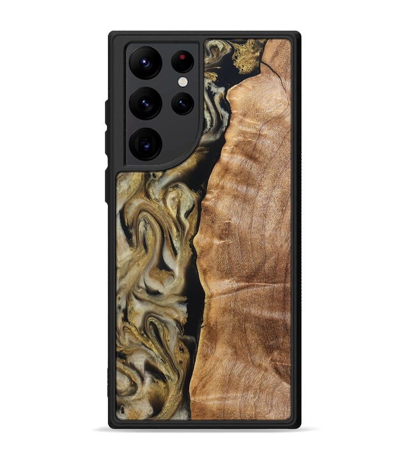 Galaxy S22 Ultra Wood Phone Case - Olivia (Black & White, 824967)