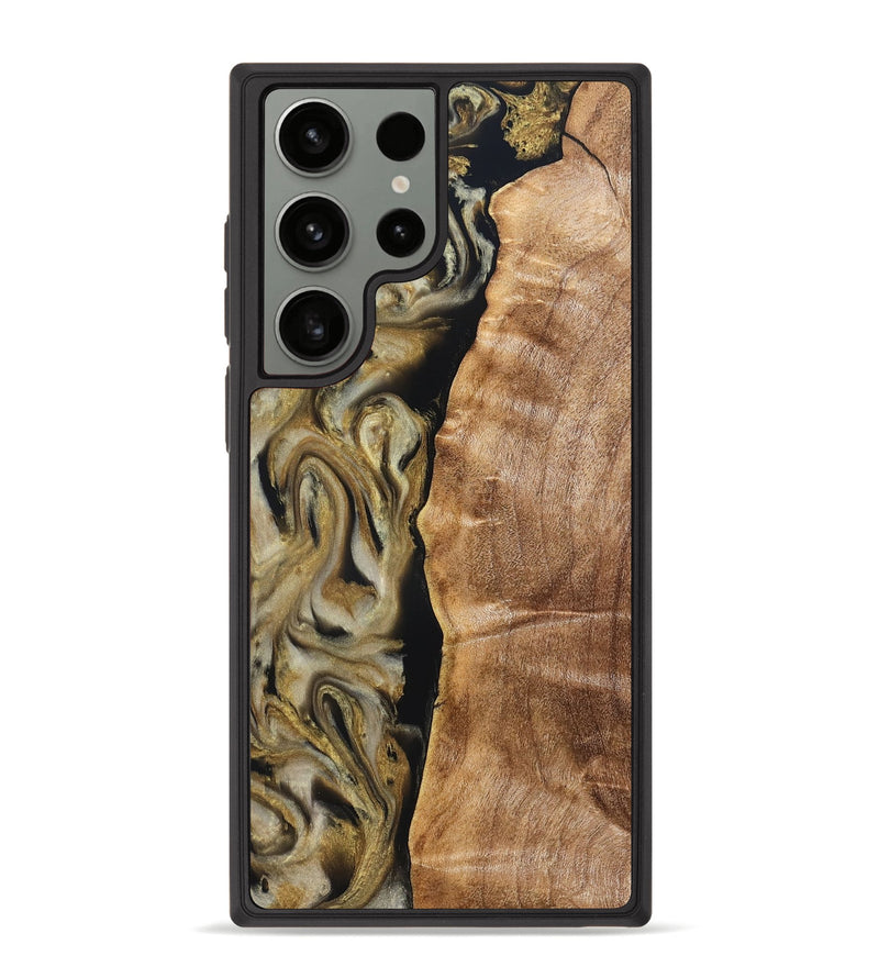 Galaxy S23 Ultra Wood Phone Case - Olivia (Black & White, 824967)