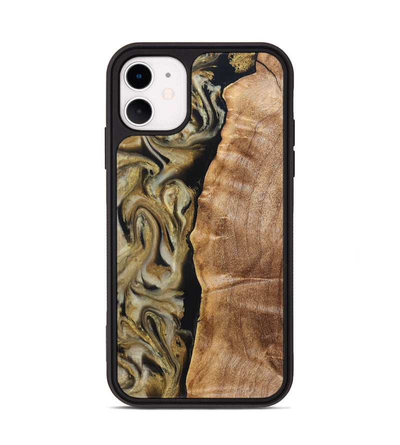 iPhone 11 Wood Phone Case - Olivia (Black & White, 824967)