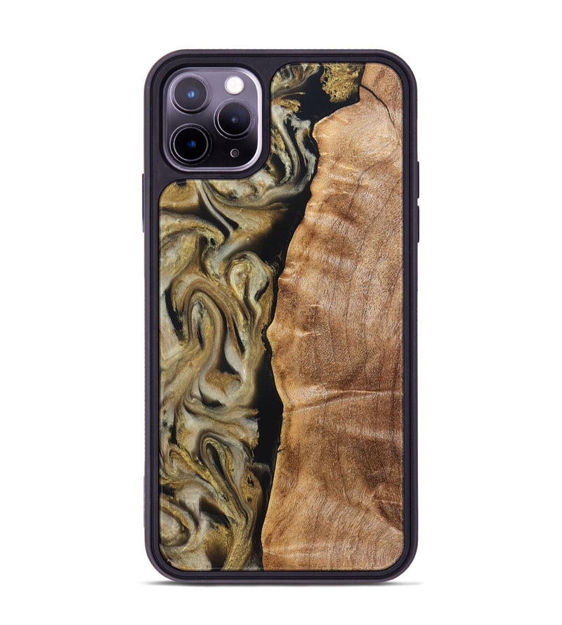 iPhone 11 Pro Max Wood Phone Case - Olivia (Black & White, 824967)