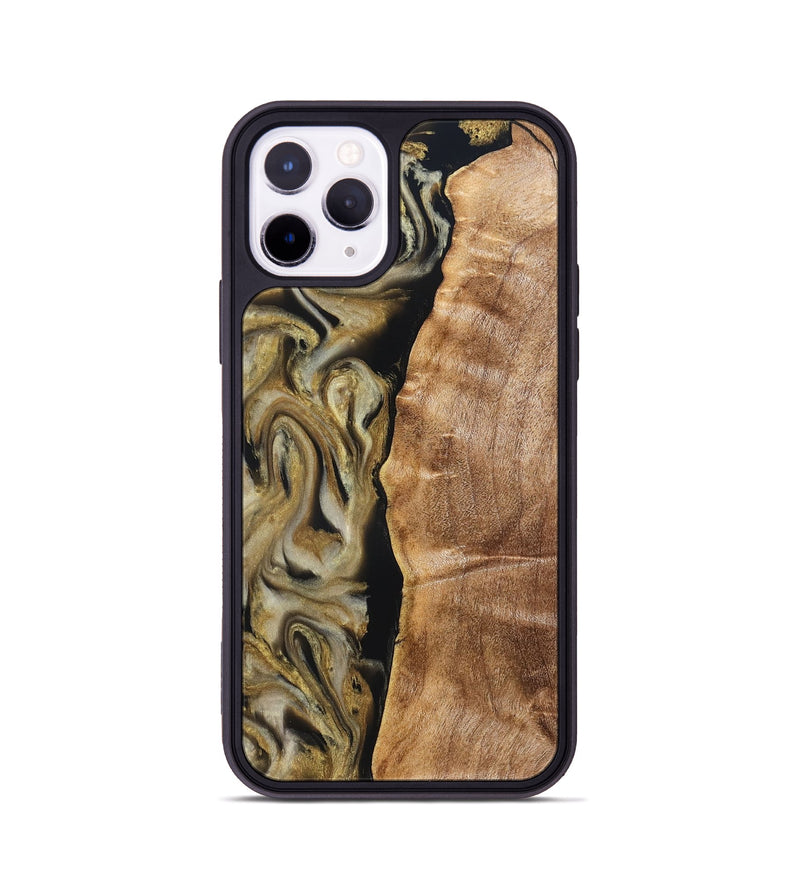 iPhone 11 Pro Wood Phone Case - Olivia (Black & White, 824967)