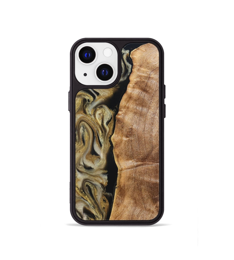 iPhone 13 mini Wood Phone Case - Olivia (Black & White, 824967)