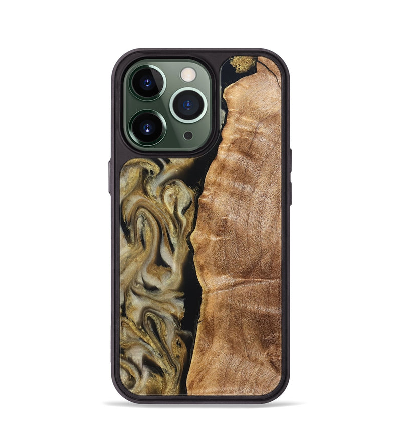 iPhone 13 Pro Wood Phone Case - Olivia (Black & White, 824967)