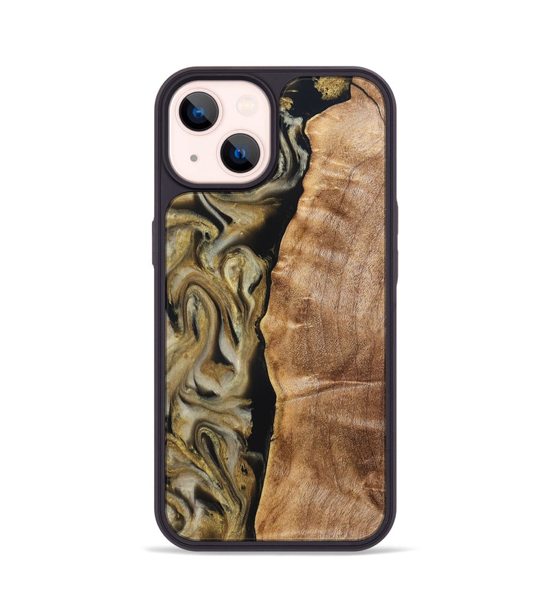 iPhone 14 Wood Phone Case - Olivia (Black & White, 824967)