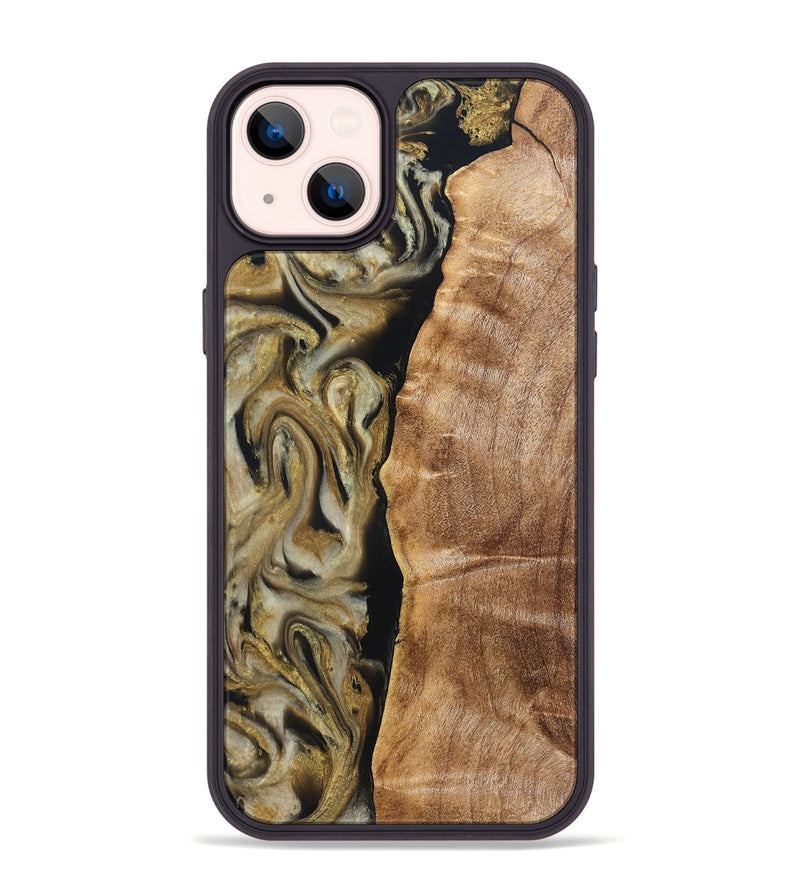 iPhone 14 Plus Wood Phone Case - Olivia (Black & White, 824967)