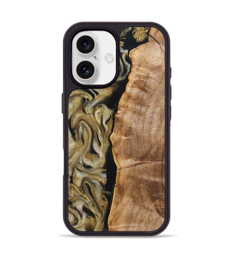 iPhone 17 Wood Phone Case - Olivia (Black & White, 824967)