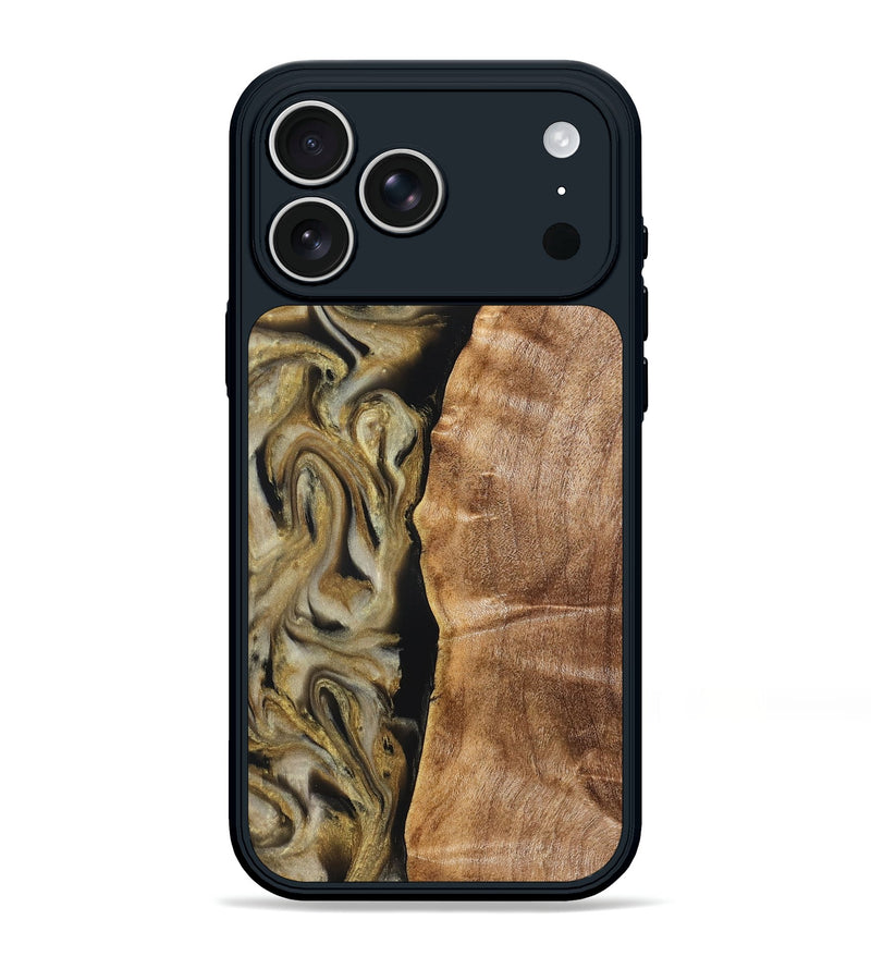 iPhone 17 Pro Max Wood Phone Case - Olivia (Black & White, 824967)