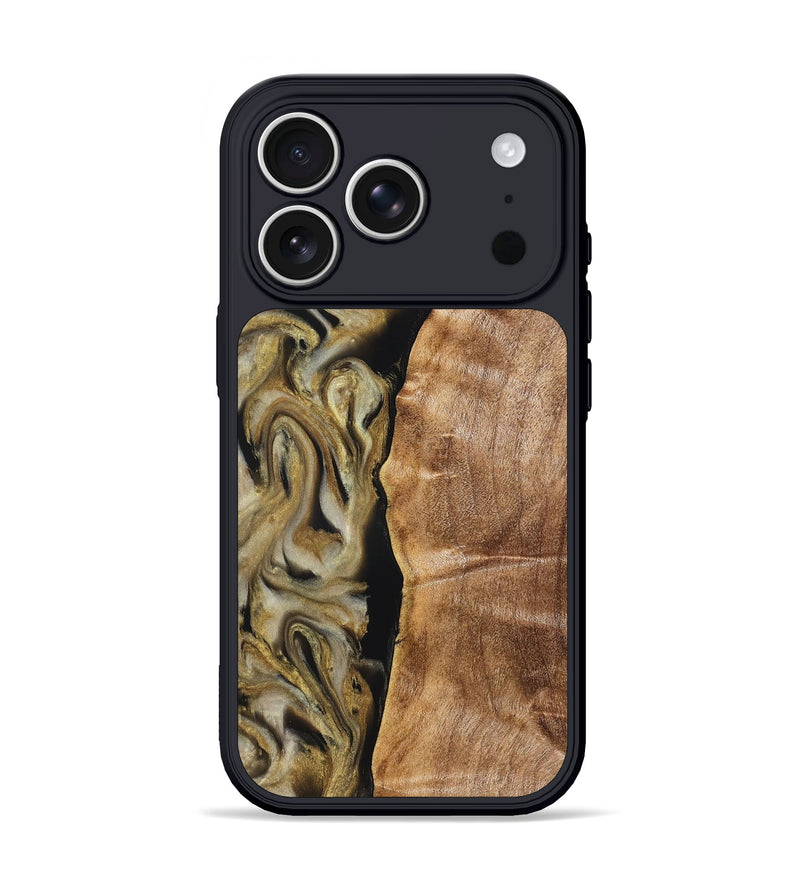 iPhone 17 Pro Wood Phone Case - Olivia (Black & White, 824967)