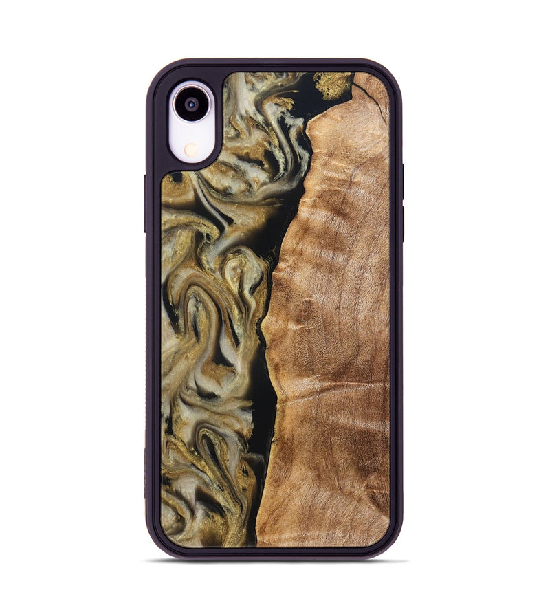 iPhone Xr Wood Phone Case - Olivia (Black & White, 824967)