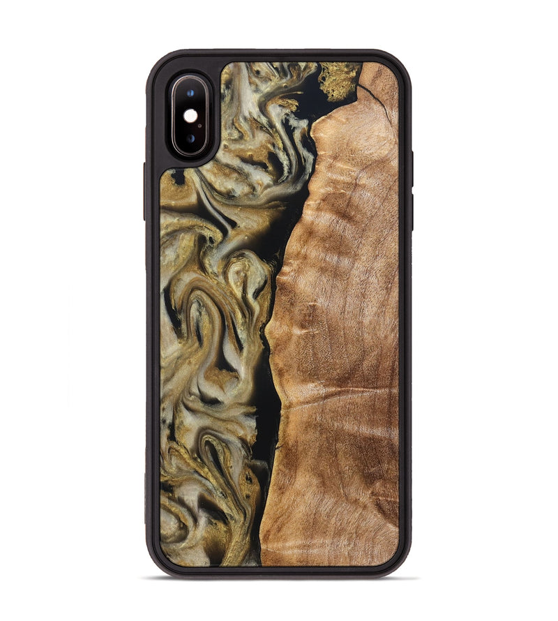 iPhone Xs Max Wood Phone Case - Olivia (Black & White, 824967)