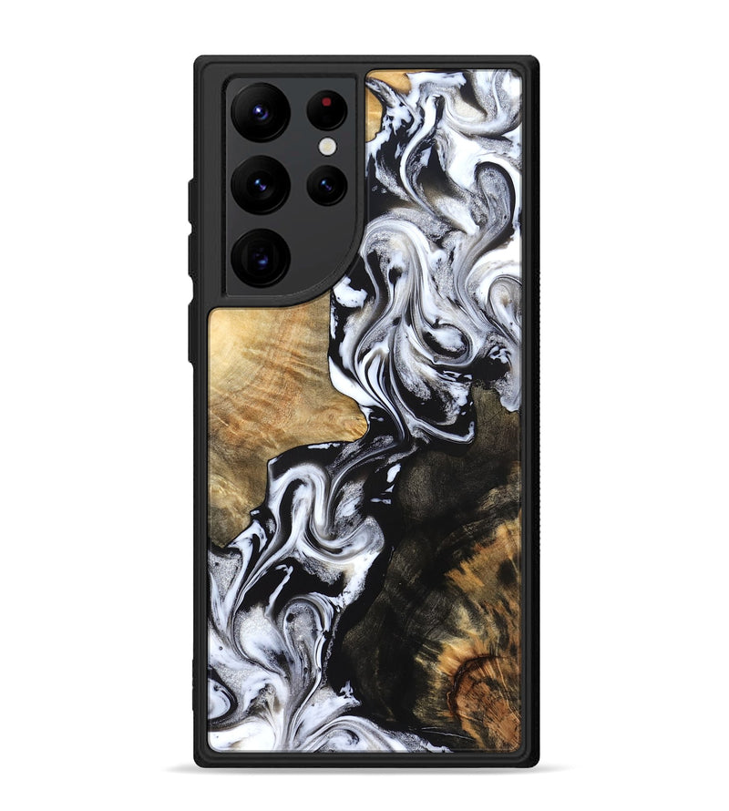 Galaxy S22 Ultra Wood Phone Case - Jaelyn (Black & White, 824968)