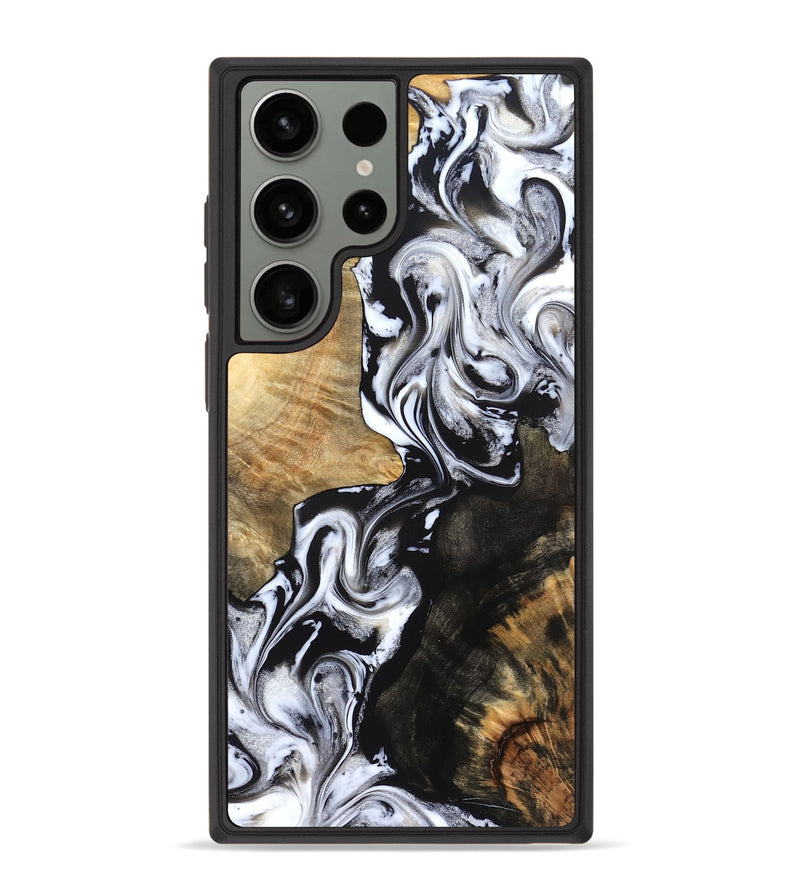 Galaxy S23 Ultra Wood Phone Case - Jaelyn (Black & White, 824968)
