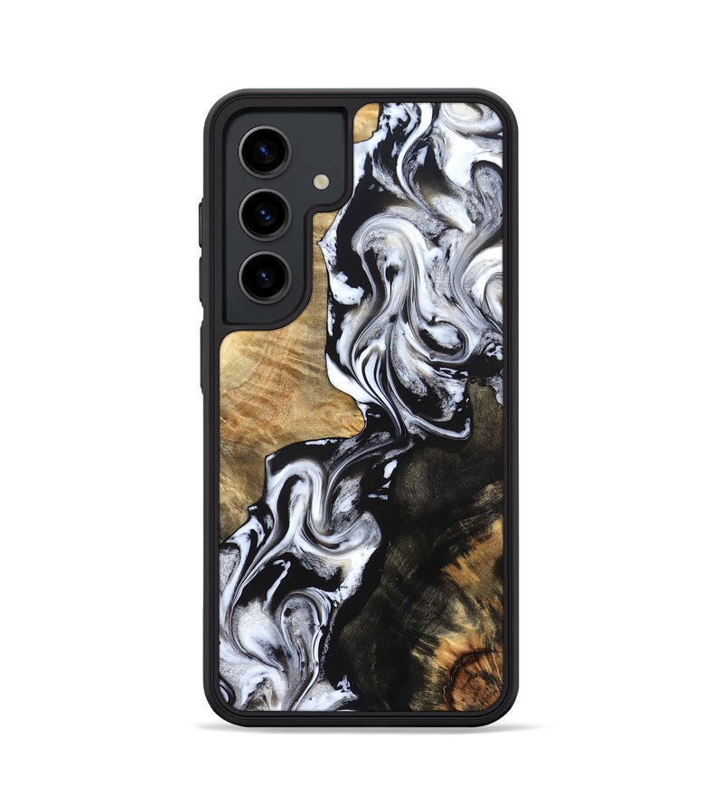 Galaxy S24 Wood Phone Case - Jaelyn (Black & White, 824968)