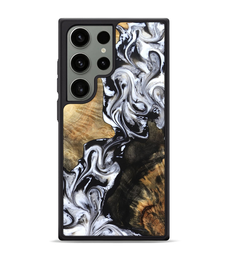 Galaxy S24 Ultra Wood Phone Case - Jaelyn (Black & White, 824968)