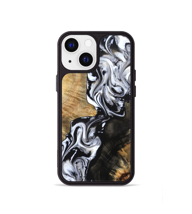 iPhone 13 mini Wood Phone Case - Jaelyn (Black & White, 824968)