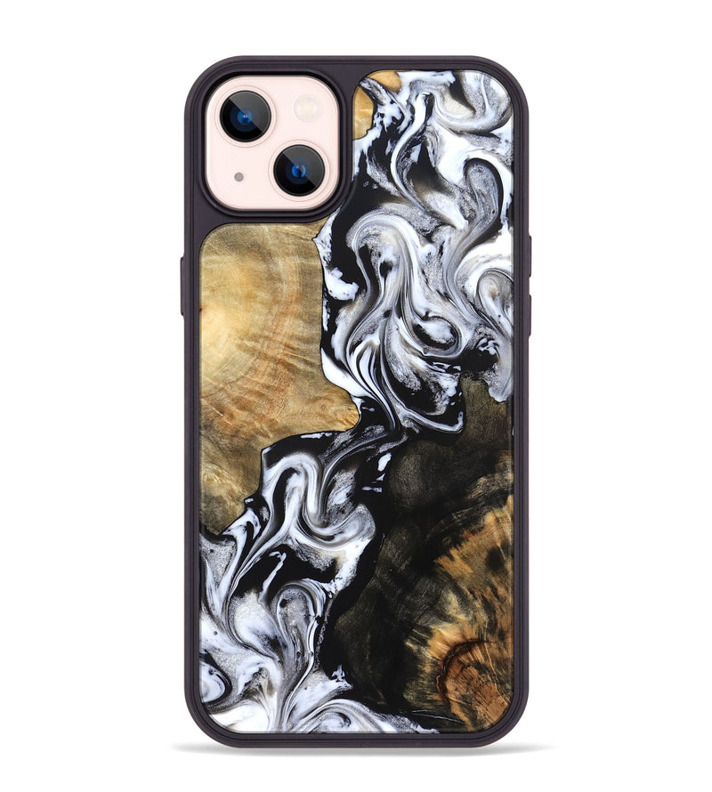 iPhone 14 Plus Wood Phone Case - Jaelyn (Black & White, 824968)