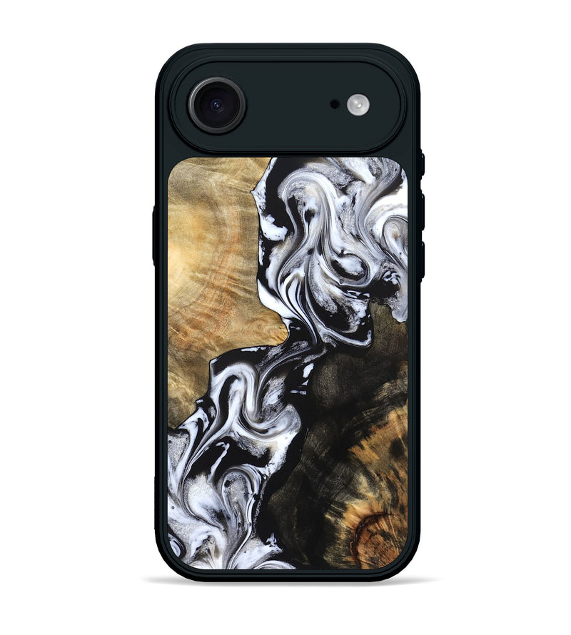 iPhone 17 Air Wood Phone Case - Jaelyn (Black & White, 824968)