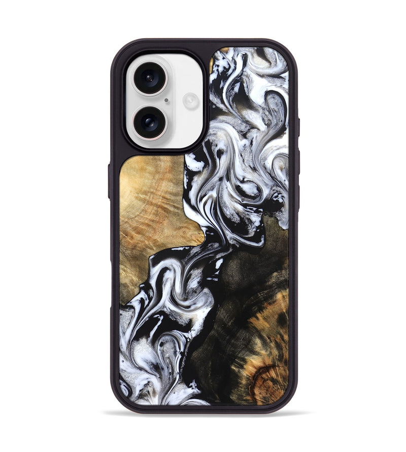 iPhone 17 Wood Phone Case - Jaelyn (Black & White, 824968)