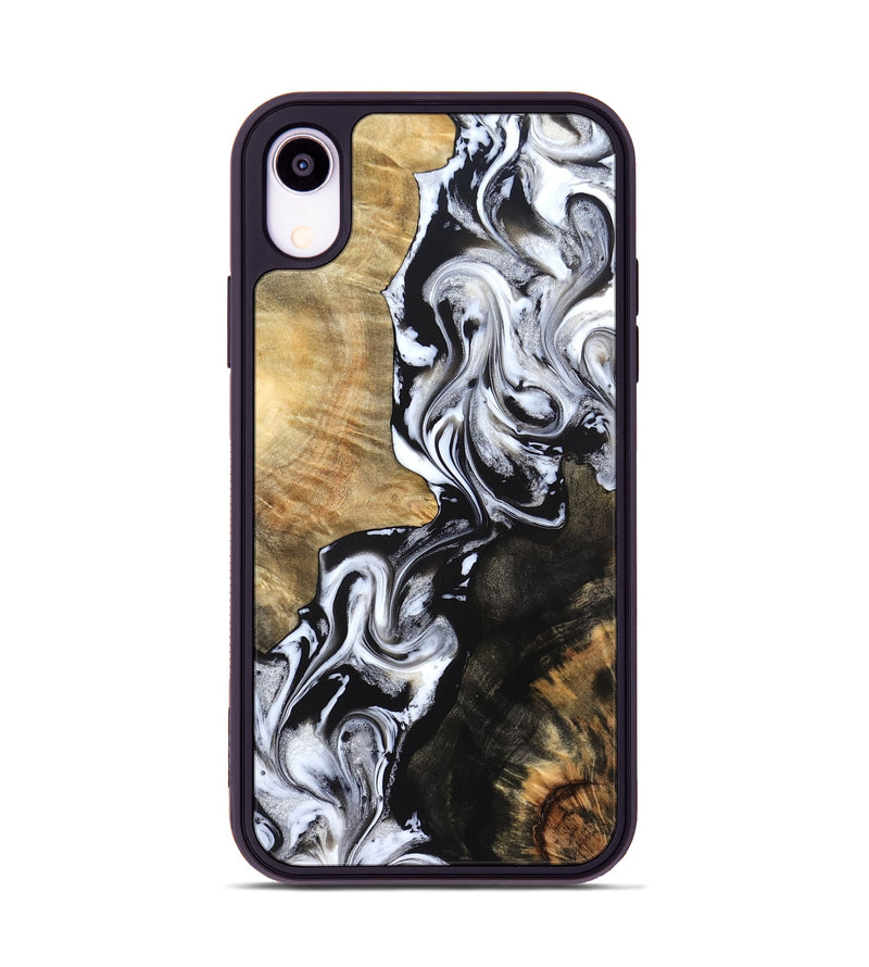 iPhone Xr Wood Phone Case - Jaelyn (Black & White, 824968)