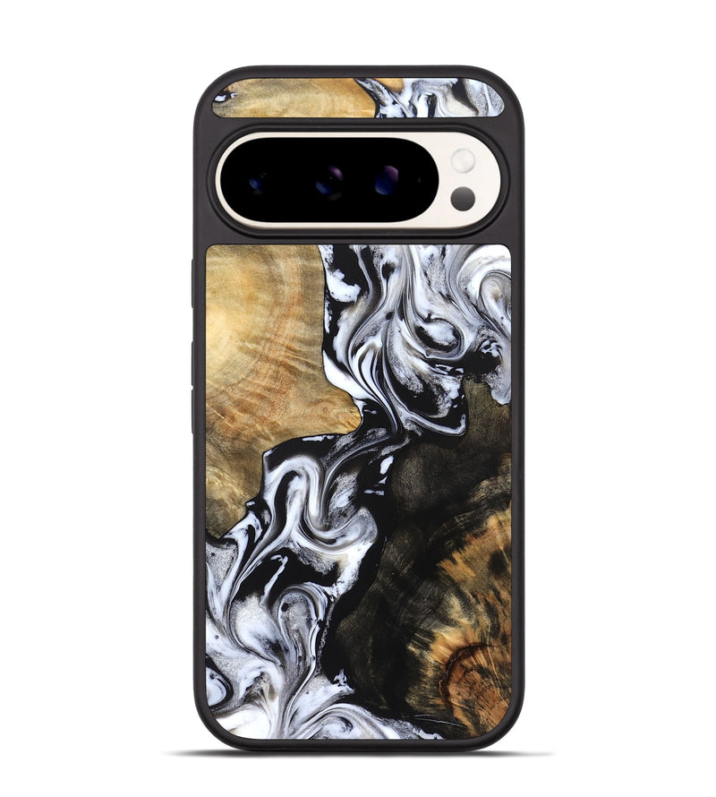 Pixel 9 Wood Phone Case - Jaelyn (Black & White, 824968)