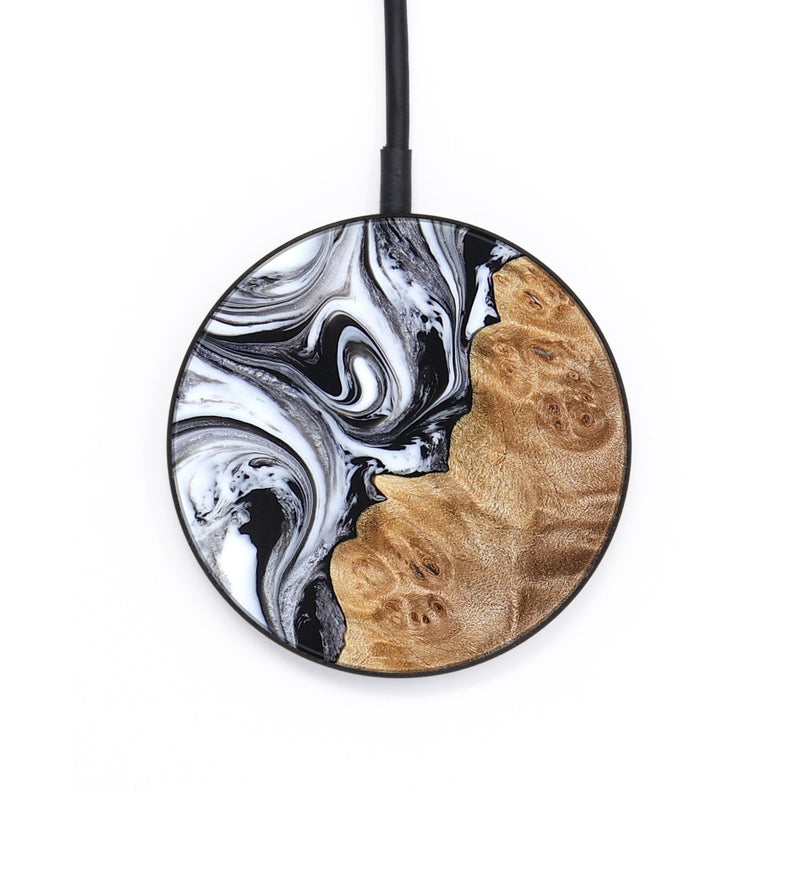 Circle Wood Wireless Charger - Malcolm (Black & White, 824969)